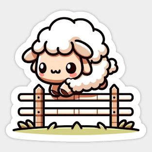 Jumping Sheep Sticker